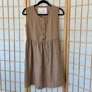 notPERFECTLINEN | S MAMA dress | taupe | with mods